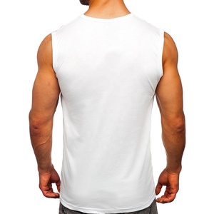 Wholesale <b>Mens</b> Plain <b>Singlet</b> Custom logo Cotton Polyester Breathable tank Tops Underwear Undershirts <b>Mens</b> Vests - Product Image 4