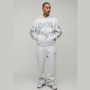 Conjuntos Deportivos de Felpa con Cremallera y Logotipo Personalizado del Fabricante, Sudadera con Capucha y Pantalones Jogger Ajustados para Entrenamiento y Fitness, para Hombre y Mujer - Product Image 1