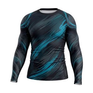 Men's Full Sleeve Rash Guard Sublimation Print Red <b>Black</b> Quick Dry Spandex Polyester <b>Compression</b> <b>Shirt</b> - Product Image 3