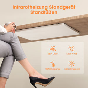 Panel Calefactor Infrarrojo de Bajo <span class=keywords><strong>Consumo</strong></span> de 210W para Debajo de la Mesa, con Interruptor Giratorio, para Oficina y Hogar, Nuevo de Fábrica 2026 - Product Image 2