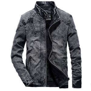 Denim <b>Jacket</b> <b>Mens</b> Winter Plus <b>Velvet</b> Warm Jeans Coat Fashion Classic Retro Slim Denim <b>Jacket</b> Casual Denim <b>Men</b> Clothing - Product Image 1