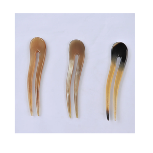 Bâtonnet à cheveux en corne de buffle, lisse et poli, accessoire de coiffure pour filles et femmes, pinces à cheveux élégantes - Product Image 5