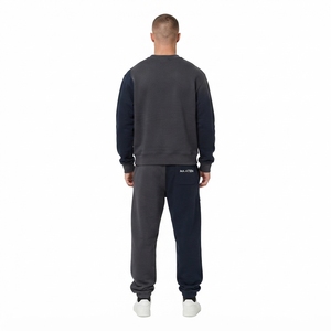 Conjunto de Sudadera y Pantalones Deportivos de Dos Tonos para Hombre, Ropa Casual de Calle, Conjuntos a Juego, Chándal con Logotipo Personalizado - Product Image 2