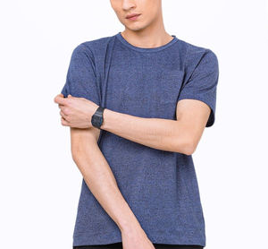 Prix le plus bas T-shirt à manches longues en coton 100% confortable, uni noir, pour homme - Product Image 5