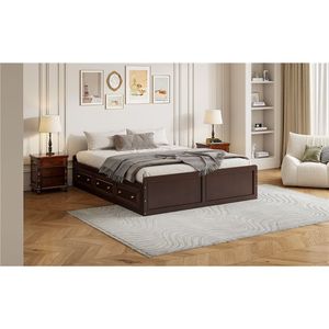 Letto matrimoniale in legno con piattaforma e 6 cassetti Espresso - Arrivo previsto 27.2 - Product Image 5