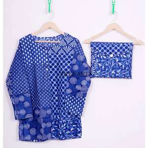 Conjuntos de Pijamas de Verano para Mujer al por Mayor, de Lujo, Alta Calidad, Elegantes, Suaves, Transpirables, Ecológicos, 100% Algodón, con Estampado Floral - Product Image 3