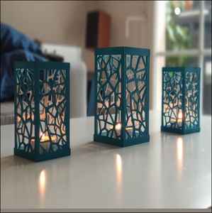 Lanterne en bois de luxe, porte-bougie tealight, centre de table décoratif, décoration d'intérieur, lanterne à bougie en bois - Product Image 1