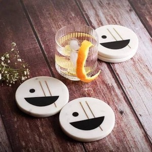 Posavasos de Mármol de la Mejor Calidad para Bebidas con Acabado Pulido Premium, Diseño Protector de Mesa Redonda para Cocina y Hogar en Venta - Product Image 3