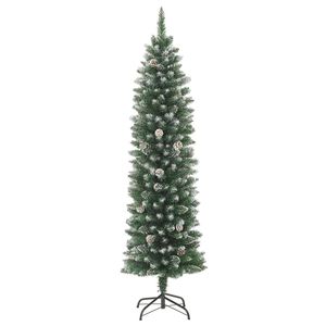 4 ft PVC artificiale sottile albero di natale con Stand elegante ed elegante decorazione di natale - Product Image 2
