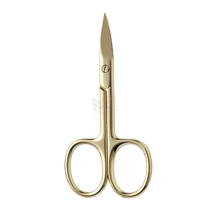 Ciseaux à ongles professionnels Gray Rocks en acier inoxydable à pointe fine avec manche métallique confortable pour manucure et maquillage - Product Image 4