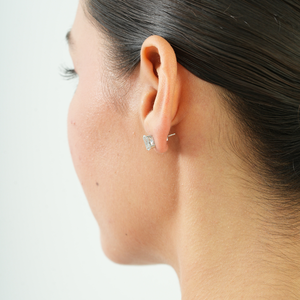 Simple Design 100% Genuine Aquamarine March Birthstone 925 <b>Sterling</b> <b>Silver</b> Handmade <b>Stud</b> Earrings For Women - Product Image 4