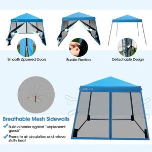 Tenda Pop-up 10X10 piedi con pareti laterali in rete e tettoia esterna portatile - Product Image 5