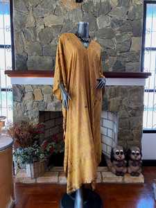 Robe Kaftan en Rayonne Shibori Bleach Tie Dye Style Japonais Grande Taille pour la Plage et les Loisirs - Product Image 5