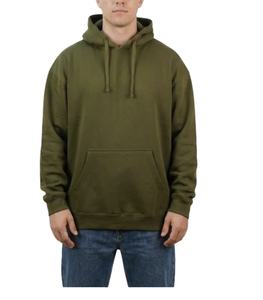 Sudadera con Capucha Extra Grande para Hombre, Estilo Holgado, Hombros Caídos, Felpa CVC, Corte Relajado, Sudadera Lisa con Bolsillo Tipo Canguro - Product Image 1