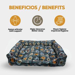 Cuccia per Cani Yommy Puppy Design in Tela Semi-Impermeabile, Misure M 64x48x18 cm, L 76x63x21 cm, XL 100x78x23 cm - Product Image 6