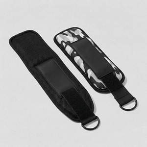 Sangles de levage en néoprène avec fermeture Velcro, sangle de cheville pour musculation avec anneau en D, motif camouflage, réglable et rembourrée pour l'exercice - Product Image 1