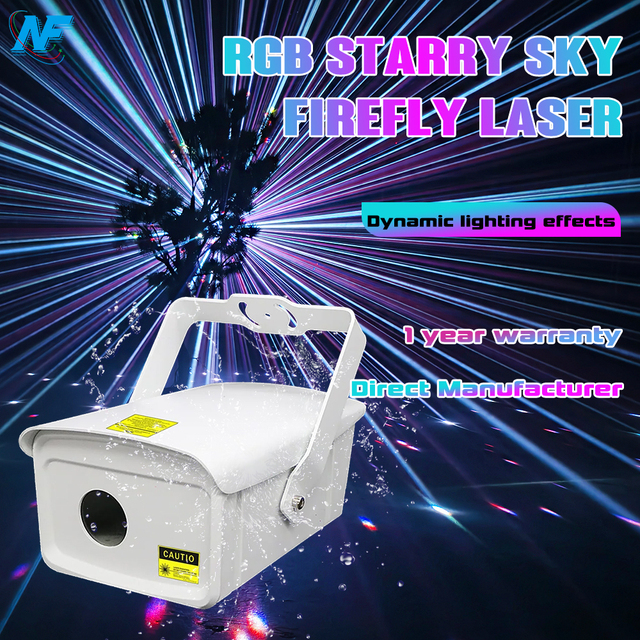 Outdoor Laser Projectors 2W RGB Firefly Laser Light Starry Sky Laser Projector for Home Decoration Party