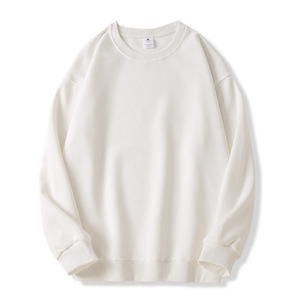 Sudadera de cuello redondo extragrande para hombre, estilo moderno, corte holgado, esencial para la moda, sudaderas de algodón y felpa en colores sólidos - Product Image 1