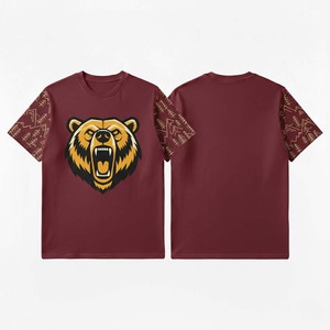 T-shirt homme imprimé style rock vintage, manches courtes, coton, effet vieilli, style urbain streetwear - Product Image 3