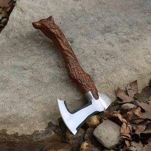 Hache de survie de qualité industrielle, tête de tomahawk forgée à la main par Steel Craft International, manche en bois de frêne, lame en acier à haute teneur en carbone - Product Image 6