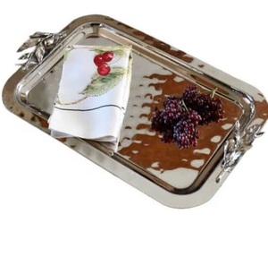 Bandeja de Servicio de Metal de Diseño Elegante para Hogar, Hotel o Restaurante, de Alta Calidad, Estilo Moderno, Decoración para Mesa de Comedor - Product Image 5