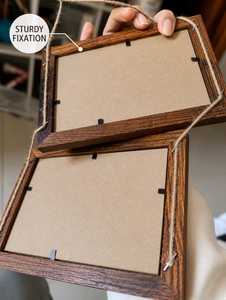 งานฝีมือคัดิม KH-7509 กรอบรูปไม้แนวตั้งทำมือรักษ์โลกสำหรับตั้งโต๊ะ ตกแต่งบ้านสไตล์เรียบง่าย ห้องนั่งเล่น - Product Image 3