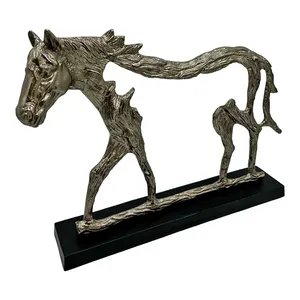 Escultura Metálica Decorativa de Lujo, Centro de Mesa Elegante para Decoración de Interiores Residenciales, Colecciones Contemporáneas Modernas en Dorado - Product Image 3