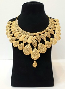 Good Selling 24K Gold Plated Stainless Steel Jewelry Fashionable Style Necklace Earrings and <b>Ring</b> - Product Image 2