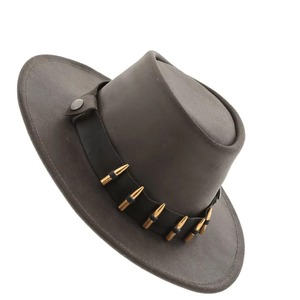 Chapeau de cowboy à large bord en laine 100% marron - Unisexe Adulte Casual Extérieur Quatre Saisons GENERSA SPORTS 50-52cm - Product Image 2