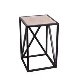 Rectangular White <b>Marble</b> Top C Shaped <b>Side</b> <b>Table</b> Gold Frame Minimalist Modern Handcrafted Eco Friendly Living Room Bedroom - Product Image 5