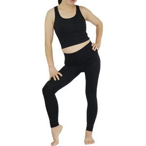 Leggings Deportivos de Verano para Mujer, Diseño Moderno, Cintura Media, Poliéster y Elastano, Ligeros, Transpirables, Antibacterianos, Color Sólido, Venta al Por Mayor - Product Image 6