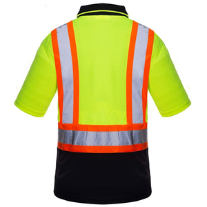 Polo réfléchissant haute visibilité pour hommes, vêtements de travail de sécurité avec bandes réfléchissantes pour les travailleurs industriels - Product Image 3