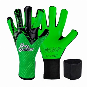 Gants de gardien de but professionnels BB Green avec injection de caoutchouc noir – Gants de gardien de but de football antidérapants à forte adhérence - Product Image 1