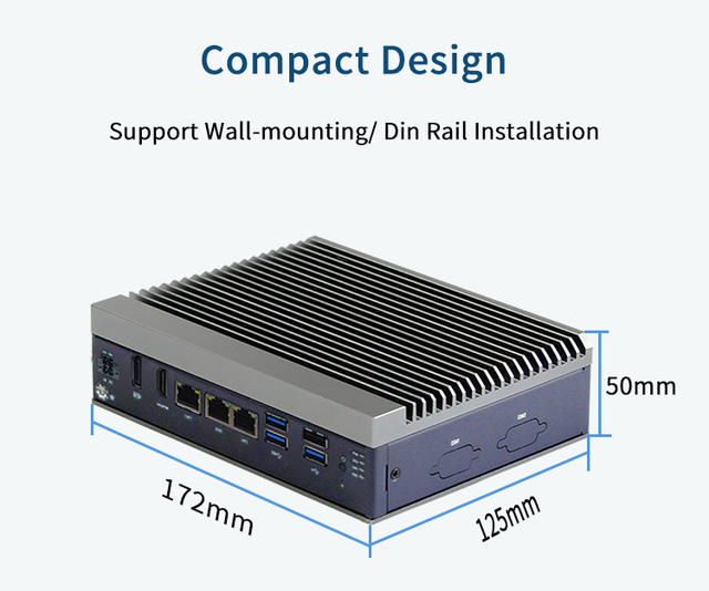 N95 Mini PC Windows 11 Intel N95/N97/N100/I3-N305 Fanless Embedded PC DDR5-4800 16GB RAM Stock 3*LAN 4*USB
