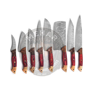 Online Sale Best Price Damascus Kitchen <b>Knife</b> <b>Set</b> Made In Pakistan Damascus Kitchen <b>Knife</b> <b>Set</b> - Product Image 3