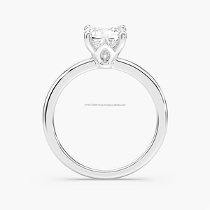 2 Ct <b>Cushion</b>-Cut IGI Certified Lab-Grown Diamond Minimalist Solitaire Women's Engagement Party <b>Wedding</b> <b>Ring</b> 14k Solid White Gold - Product Image 4