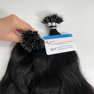 Produit de luxe Naturel Ondulé Nano Anneau Extensions de Cheveux Humains Vietnamien Remy Cheveux Nano Pointe Cheveux - Product Image 3