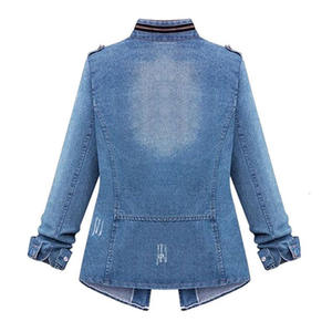 Veste en jean tendance pour femme, élégante et décontractée, à manches longues, légère, respirante, écologique, pour le printemps, couleur foncée - Product Image 2