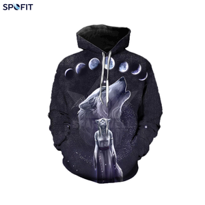 Sudadera con Capucha Holgada de Moda con Estampado de Pulpo 3D, Impresión Digital de Personajes Animales, 100% Poliéster, Secado Rápido, para Otoño, Venta al por Mayor - Product Image 4