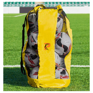 Prime Bags Large Capacity Mesh Sports <b>Ball</b> Bag Drawstring Black Red Travel Backpack Basketball Football Volleyball Soccer - Product Image 5