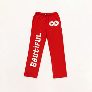 Custom <b>Red</b> Tracksuit Set Graphic Hoodie Jogger Pants Matching Streetwear Casual Two Piece Sportswear Athletic Outfit - Product Image 2