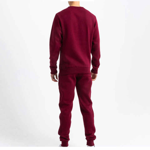 Ensemble de survêtements unisexes personnalisés pour l'hiver, en polyester/coton, décontractés, en molleton uni, écologiques, avec sweat à capuche zippé et pantalon de survêtement - Product Image 6