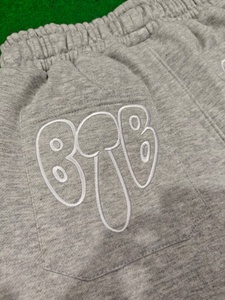 450 GSM Heavyweight Embroidery Sweatpants Fleece Trendy <b>Joggers</b> Men Casual Wide Leg Streetwear <b>Cuffed</b> Pants - Product Image 6