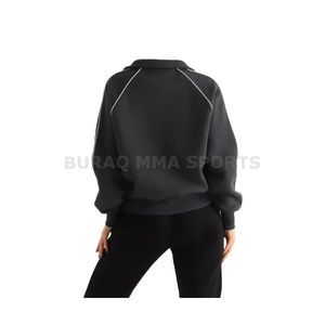 Sweat-shirt tricoté imprimé pour femme, coupe ample, col rond, manches longues, haut décontracté avec poches - Product Image 2