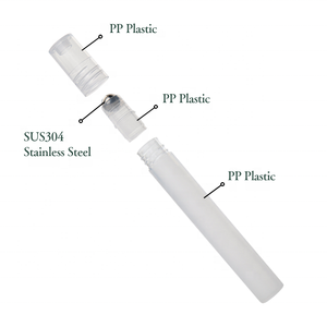 Botella enrollable de 10ml, muestra alta de desodorante y perfume con metal y plástico para aceites esenciales - Product Image 3