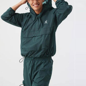 Versatile <b>Packable</b> Hooded Winter Windbreaker <b>Jacket</b> Quick Dry Breathable Street Style Travel Wear Front Logo - Product Image 1