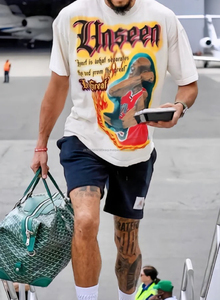 Camiseta de gran tamaño Oem 100% algodón para hombre, Dtg Camiseta con estampado, camiseta con logotipo, camiseta personalizada Vintage con lavado ácido de piedra - Product Image 5