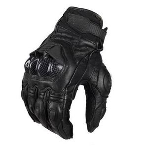 Guantes de Carreras de Dedo Completo de Cuero Negro con Paneles Blancos, Cierre de Gancho y Bucle, Correa de Muñeca Ajustable para Motocross - Product Image 2