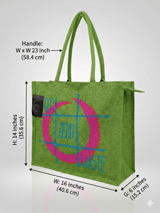 Bolsas de Yute Ecológicas al por Mayor con Logotipo Personalizado Impreso, Cierre de Cremallera Reutilizable, Asas de Cinta de Algodón, Bolsas de Compras, Bolsas de Playa - Product Image 6