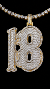Colección Exclusiva de Colgantes Personalizados con Diamantes de Moissanita Baguette y Redondos, Estilo Hip Hop, para Hombre, para Fiestas - Product Image 4